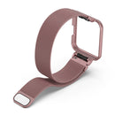 For Xiaomi Redmi Watch 2 Stainless Steel Watch Band with Watch Frame(Rose Pink)