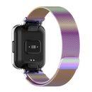 For Xiaomi Redmi Watch 2 Stainless Steel Watch Band with Watch Frame(Colorful + Silver)