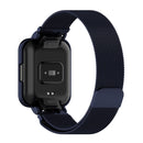 For Xiaomi Redmi Watch 2 Stainless Steel Watch Band with Watch Frame(Blue)