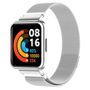 For Xiaomi Redmi Watch 2 Stainless Steel Watch Band with Watch Frame(Silver)