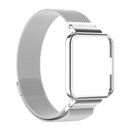 For Xiaomi Redmi Watch 2 Stainless Steel Watch Band with Watch Frame(Silver)