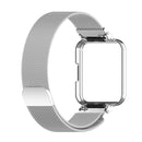 For Xiaomi Redmi Watch 2 Stainless Steel Watch Band with Watch Frame(Silver)