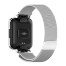 For Xiaomi Redmi Watch 2 Stainless Steel Watch Band with Watch Frame(Silver)