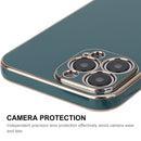 ENKAY Plated Gold Edge TPU Case for iPhone 13 Pro(Light Green)