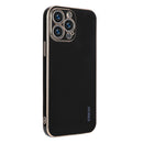 ENKAY Plated Gold Edge TPU Case for iPhone 13 Pro Max(Black)