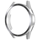 For Huawei Watch GT 3 46mm ENKAY Matte PC Frame + Tempered Glass Protector Case With Scale(Silver)