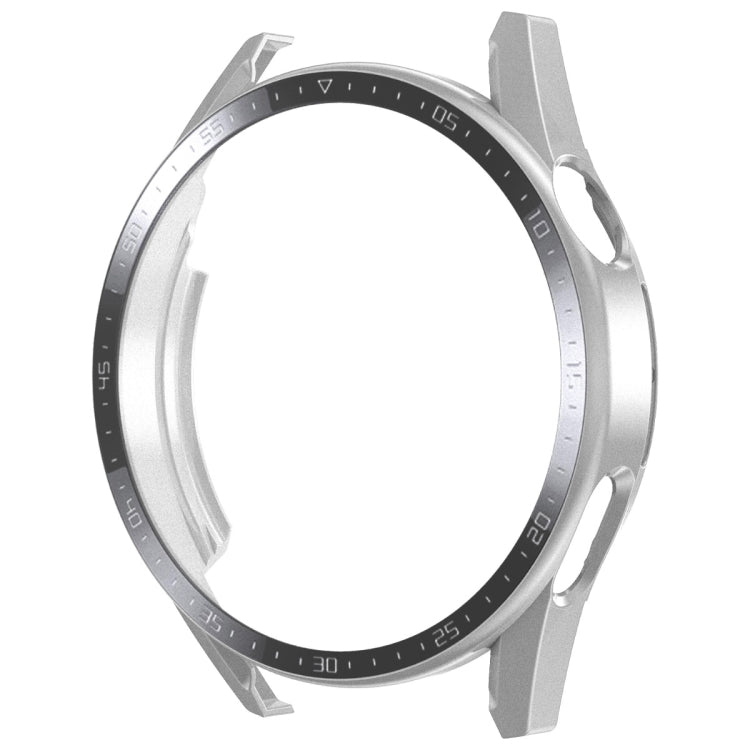 For Huawei Watch GT 3 46mm ENKAY Matte PC Frame + Tempered Glass Protector Case With Scale(Silver)