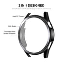 For Huawei Watch GT 3 46mm ENKAY Matte PC Frame + Tempered Glass Protector Case With Scale(Silver)