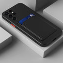 For Samsung Galaxy S22 Ultra 5G Skin Feel Card Contrast Color Button TPU Phone Case(Black)