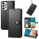 For Samsung Galaxy A53 5G Solid Color Leather Buckle Phone Case(Black)
