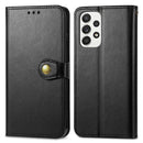 For Samsung Galaxy A53 5G Solid Color Leather Buckle Phone Case(Black)