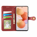 For Xiaomi 12 Solid Color Leather Buckle Phone Case(Red)