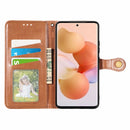 For Xiaomi 12 Solid Color Leather Buckle Phone Case(Brown)