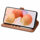 For Xiaomi 12 Solid Color Leather Buckle Phone Case(Brown)