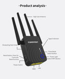 Comfast WiFi Range Extender 1200Mbps Mini WiFi Repeater 2.4GHz/5.8GHz Dual Band