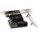 5 Ports SATA 3.0 to PCIe Chip 4X Gen 3 Expansion Card with Heatsink