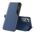 For Xiaomi 12 / 12X Side Display Flip Leather Phone Case with Holder(Blue)