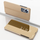 For Xiaomi 12 / 12X Plated Mirror Horizontal Flip Leather Case with Holder(Gold)