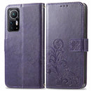For Xiaomi 12 Four-leaf Clasp Embossed Leather Phone Case(Purple)