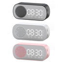 Z7 Digital Bluetooth 5.0 Speaker Multi-function Mirror Alarm Clock FM Radio(White)