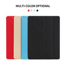 Multi-folding TPU Back Flip Leather Smart Tablet Case for iPad Pro 12.9 inch 2015 / 2017(Black)