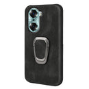 For Honor 60 Ring Holder PU Phone Case(Black)