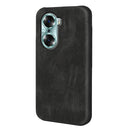 For Honor 60 Ring Holder PU Phone Case(Black)