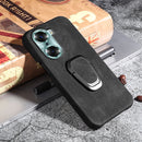 For Honor 60 Ring Holder PU Phone Case(Black)