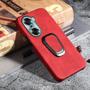 For Honor 60 Ring Holder PU Phone Case(Red)