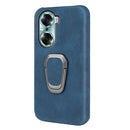 For Honor 60 Ring Holder PU Phone Case(Dark Green)