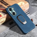 For Honor 60 Ring Holder PU Phone Case(Dark Green)