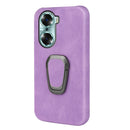 For Honor 60 Ring Holder PU Phone Case(Purple)