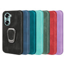 For Honor 60 Ring Holder PU Phone Case(Dark Green)