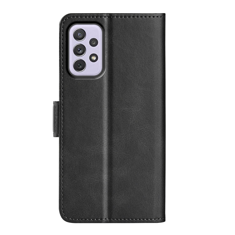 For Samsung Galaxy A73 5G Dual-side Magnetic Buckle Leather Case(Black)
