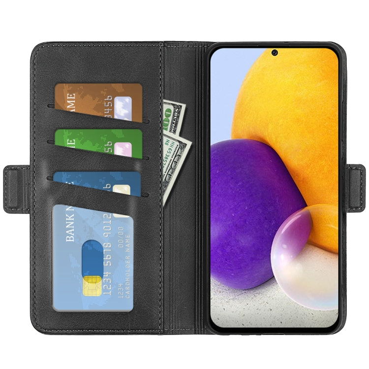 For Samsung Galaxy A73 5G Dual-side Magnetic Buckle Leather Case(Black)