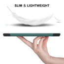 For Samsung Galaxy Tab A8 10.5 2021 ENKAY Custer Texture Leather Smart Tablet Case(Dark Green)