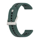For Samsung Galaxy Watch 42mm Two-Color Silicone Breathable Watch Band(Olive Green + Black)