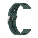 For Samsung Galaxy Watch 42mm Two-Color Silicone Breathable Watch Band(Olive Green + Black)