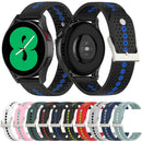 For Samsung Galaxy Watch 42mm Two-Color Silicone Breathable Watch Band(Olive Green + Black)