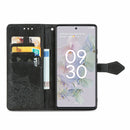 For Google Pixel 6a Mandala Flower Embossed Flip Leather Phone Case(Black)