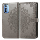 For Motorola Moto G31 Mandala Flower Embossed Flip Leather Phone Case(Grey)