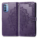 For Motorola Moto G31 Mandala Flower Embossed Flip Leather Phone Case(Purple)