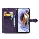 For Motorola Moto G31 Mandala Flower Embossed Flip Leather Phone Case(Purple)