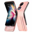 For Huawei P50 Pocket Wallet Card Folding Phone Case(Pink)