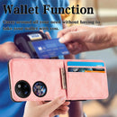 For Huawei P50 Pocket Wallet Card Folding Phone Case(Pink)