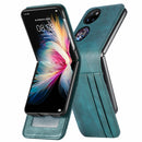 For Huawei P50 Pocket Wallet Card Folding Phone Case(Blue)
