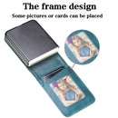 For Huawei P50 Pocket Wallet Card Folding Phone Case(Blue)