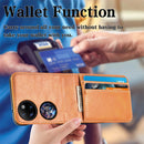 For Huawei P50 Pocket Wallet Card Folding Phone Case(Yellow)