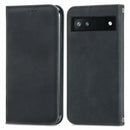 For Google Pixel 6a Retro Skin Feel Magnetic Horizontal Flip Leather Phone Case(Black)