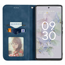 For Google Pixel 6a Retro Skin Feel Magnetic Horizontal Flip Leather Phone Case(Blue)